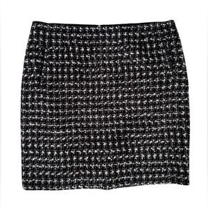 Halogen Black and White Tweed Pencil Skirt, Size 16 (See Measurements)